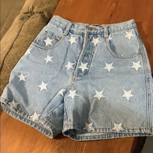 Jean shorts. With stars. Vintage!